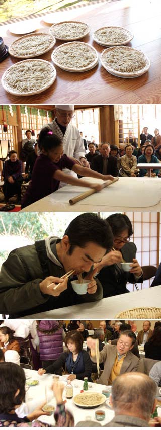 Soba Making at Gokoku Shrine